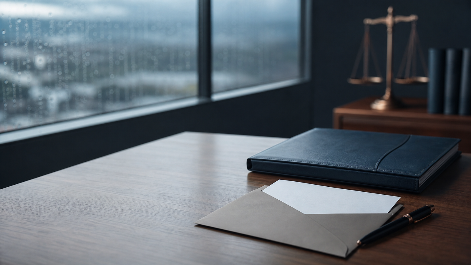 Carpeta laboral y carta sobre un escritorio, representación del autodespido en Chile